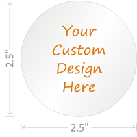 Custom Design Hardhat Labels-Circle