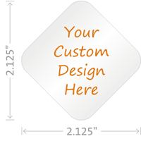 Custom Design Hardhat Labels-Diamond