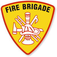 Fire Brigade Triangle Hard Hat Decal