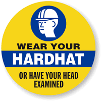 Wear Your Hard Hat Safety Decal