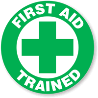 First Aid Trained Hard Hat Labels