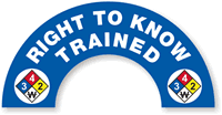 Right To Know Trained Hard Hat Decals