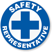 Safety Representative Hard Hat Labels