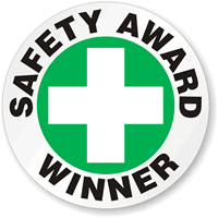Safety Award Winner Hard Hat Labels
