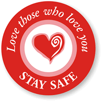 Love Stay Safe Hard Hat Decal