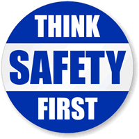THINK SAFETY FIRST Hard HAT DECAL