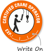 Certified Crane Operator Hard Hat Decals