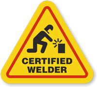 Certified Welder Hard Hat Decals