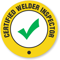 Certified Welder Inspector Hard Hat Decals