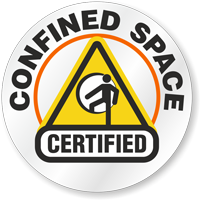 Confined Space Certified Hard Hat Decals