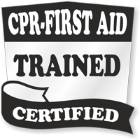 CPR-First Aid Trained Certified Hard Hat Decals