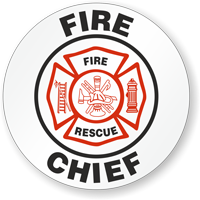 Fire Chief Hard Hat Stickers