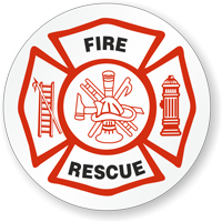 Fire Rescue Hard Hat Stickers