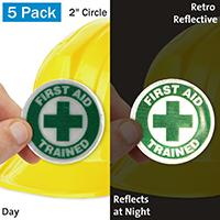 First Aid Trained Hard Hat Label