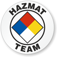Hazmat Team Hard Hat Stickers