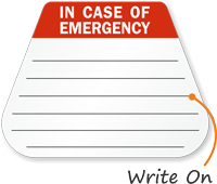 In Case Of Emergency Write-On Hard Hat Decals