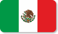 Mexico Flag Hard Hat Decals