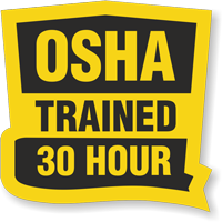 OSHA Trained 30 Hour Hard Hat Decals