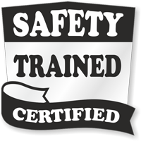 Safety Trained Certified Hard Hat Decals