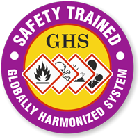 Safety Trained GHS Hard Hat Decals