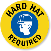 Adhesive floor sign